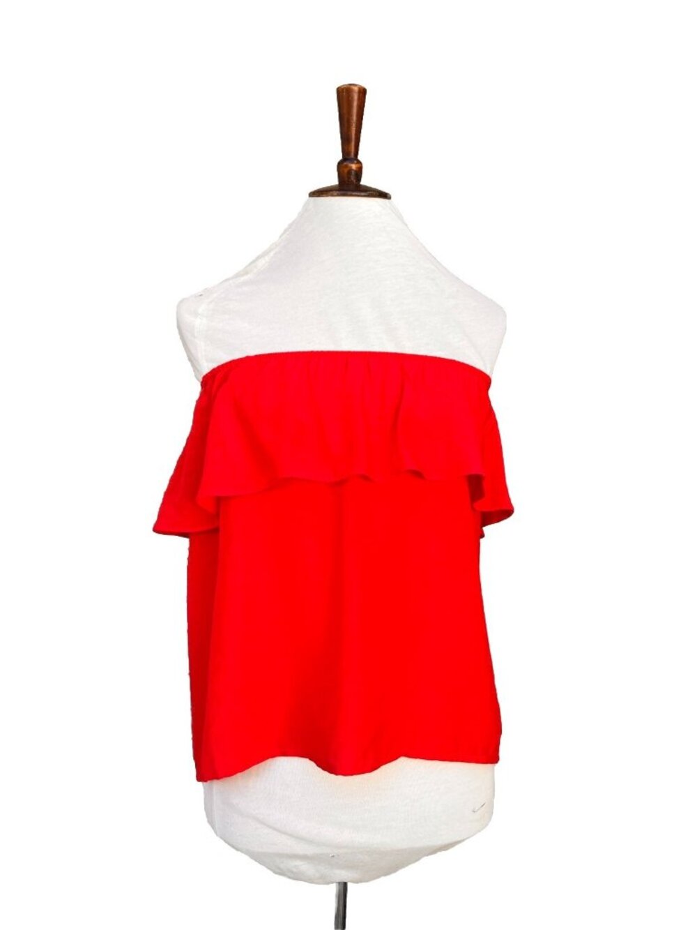 Nasty Gal Private Practice Strapless Ruffle Tube Top Red Size M Women's NWT - Picture 7 of 13